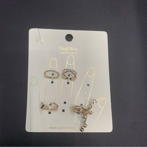 4 outfitters white stoned rings